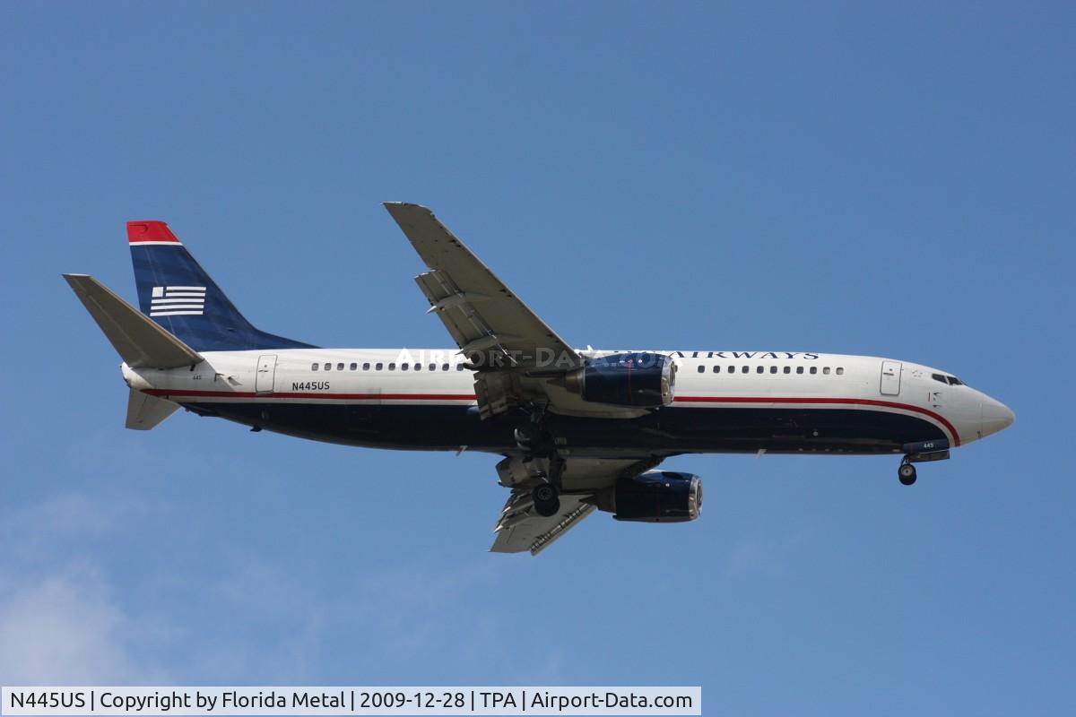 N445US, 1990 Boeing 737-4B7 C/N 24863, US Airways 737