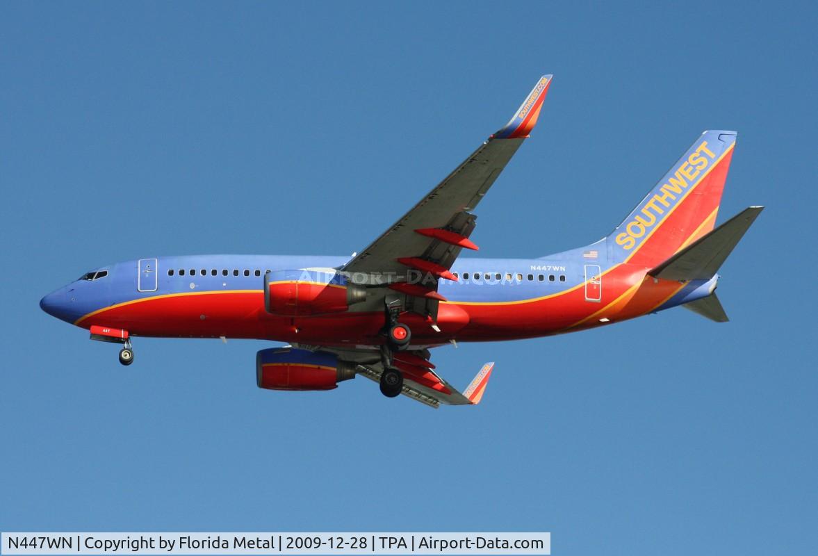N447WN, 2003 Boeing 737-7H4 C/N 33720, Southwest 737