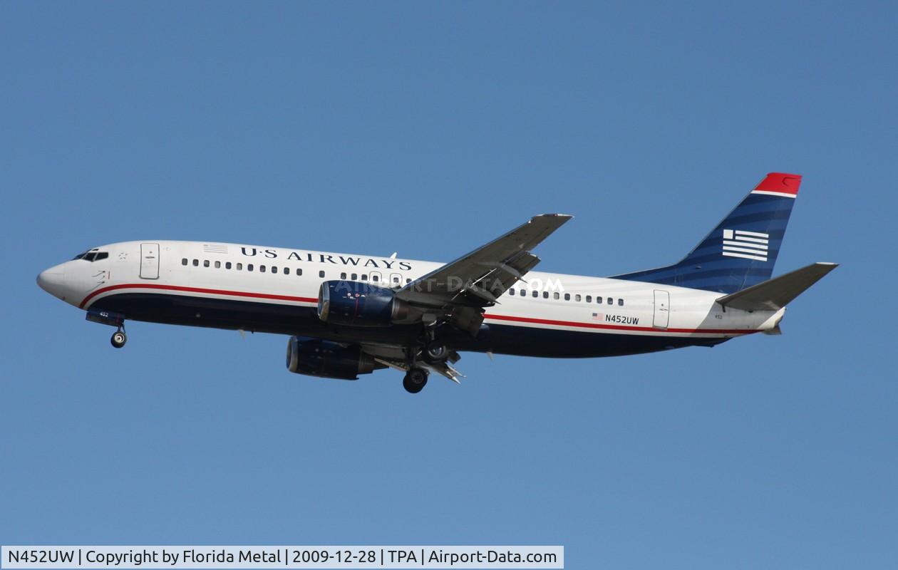 N452UW, 1991 Boeing 737-4B7 C/N 24979, US Airways 737-400