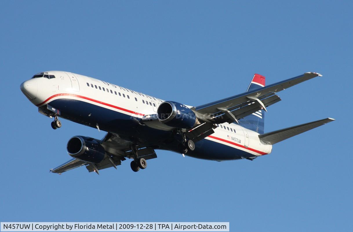N457UW, 1991 Boeing 737-4B7 C/N 25021, US Airways 737-400