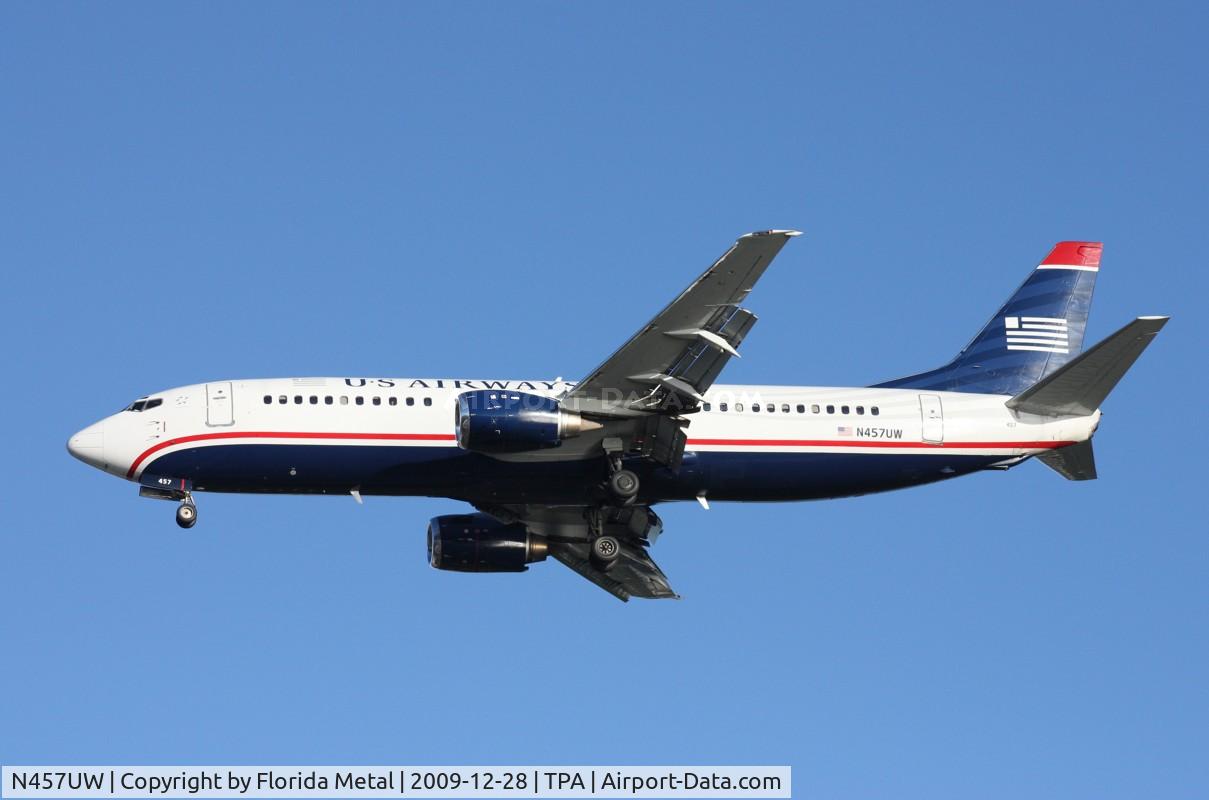 N457UW, 1991 Boeing 737-4B7 C/N 25021, US Airways 737-400