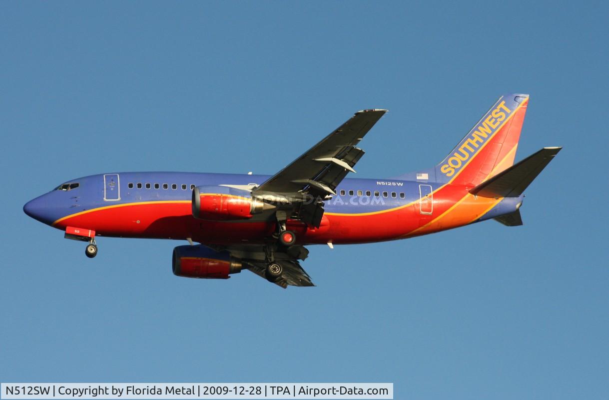 N512SW, 1991 Boeing 737-5H4 C/N 24189, Southwest 737-500