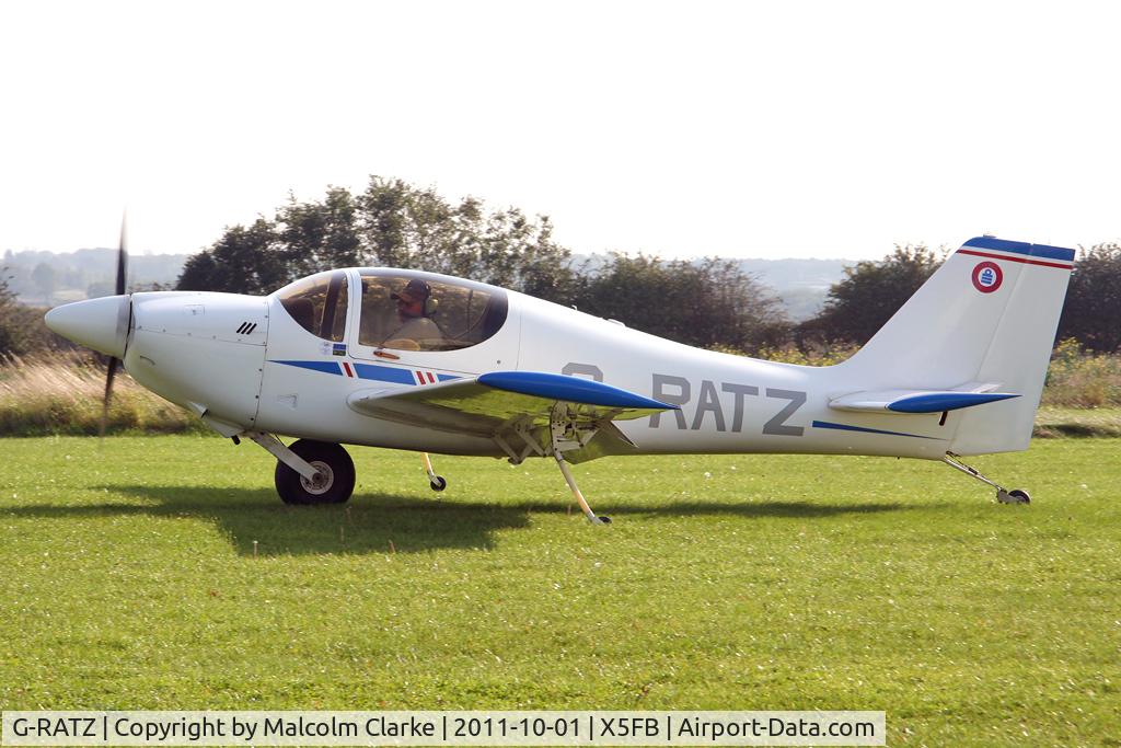 G-RATZ, 1997 Europa Monowheel C/N PFA 247-12582, Europa at Fishburn Airfield, UK in October 2011.