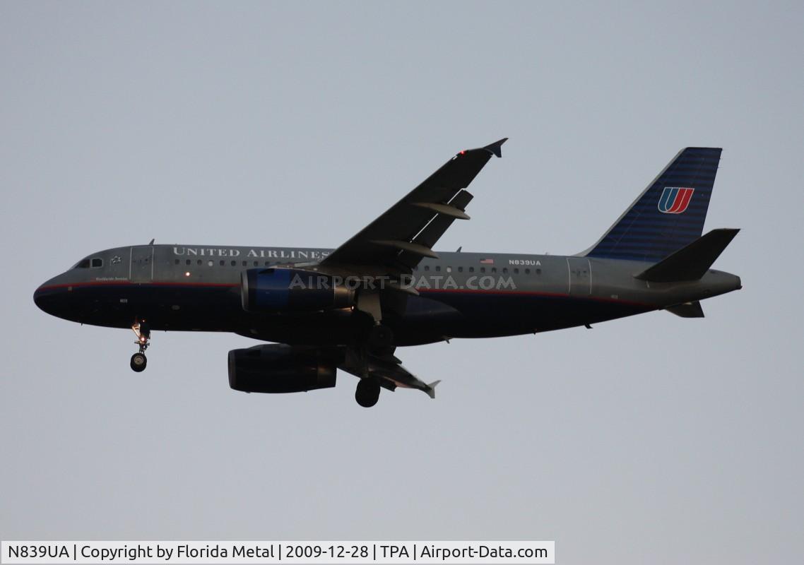 N839UA, 2001 Airbus A319-131 C/N 1507, United A319