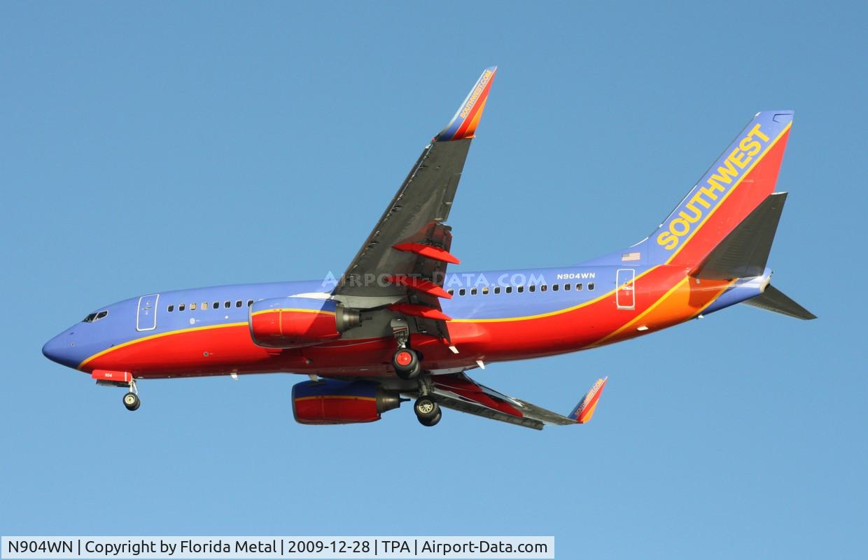 N904WN, 2008 Boeing 737-7H4 C/N 36616, Southwest 737