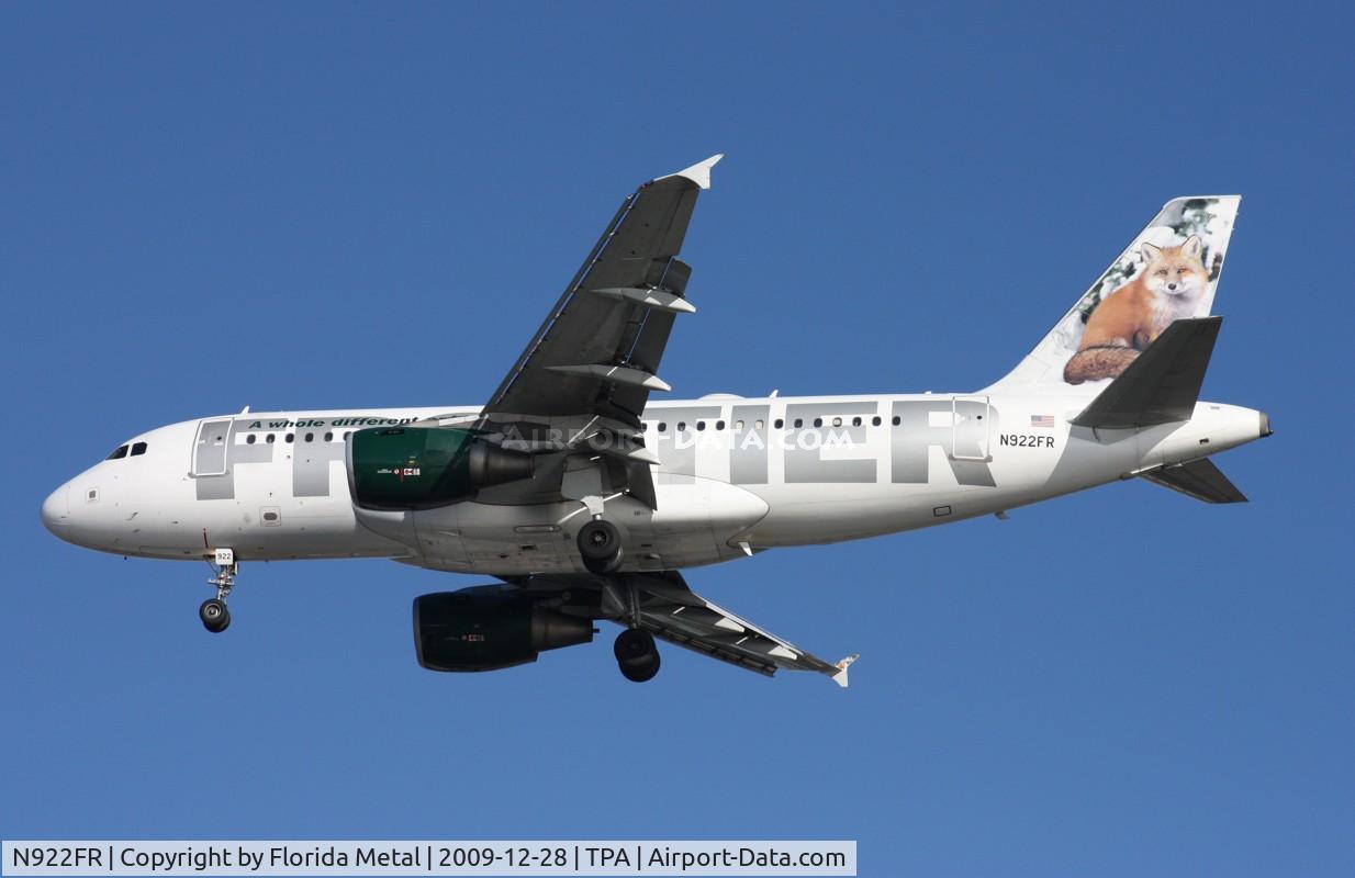 N922FR, 2003 Airbus A319-111 C/N 2012, Frontier's 