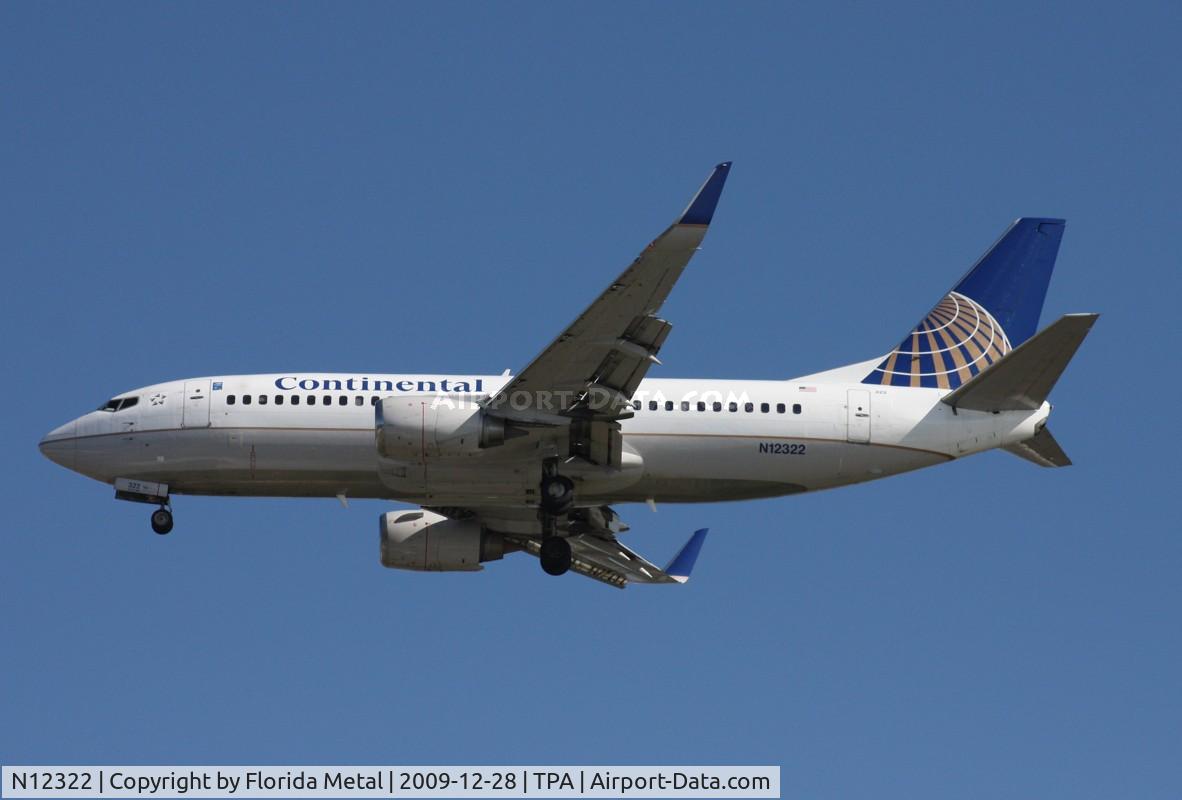 N12322, 1986 Boeing 737-3TO C/N 23373, Continental 737