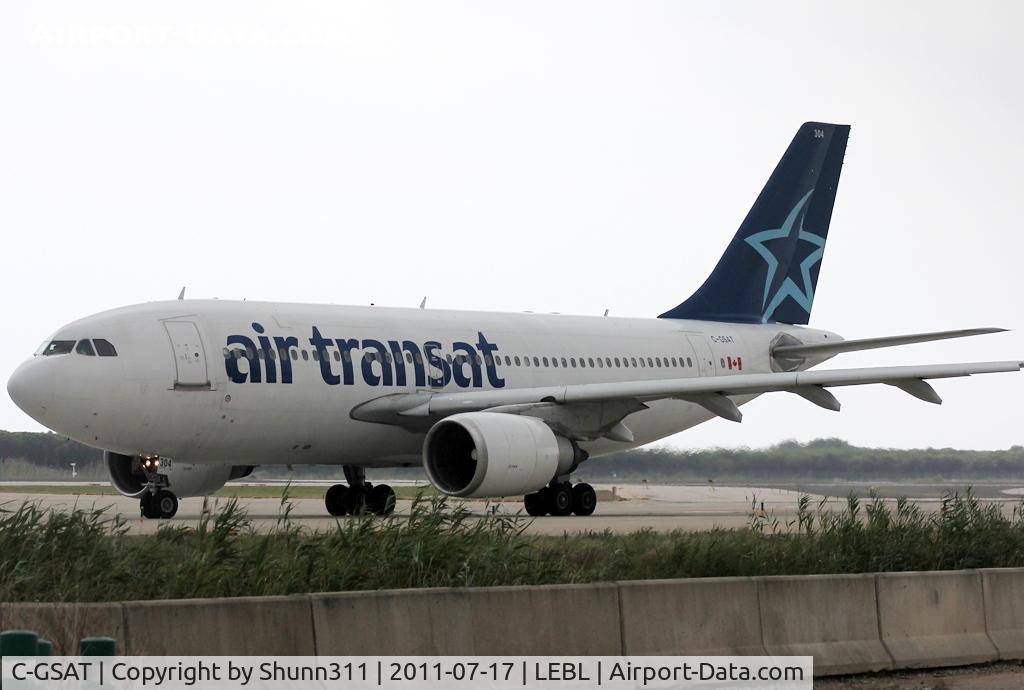C-GSAT, 1991 Airbus A310-308 C/N 600, Taxiing holding point rwy 25L for departure...