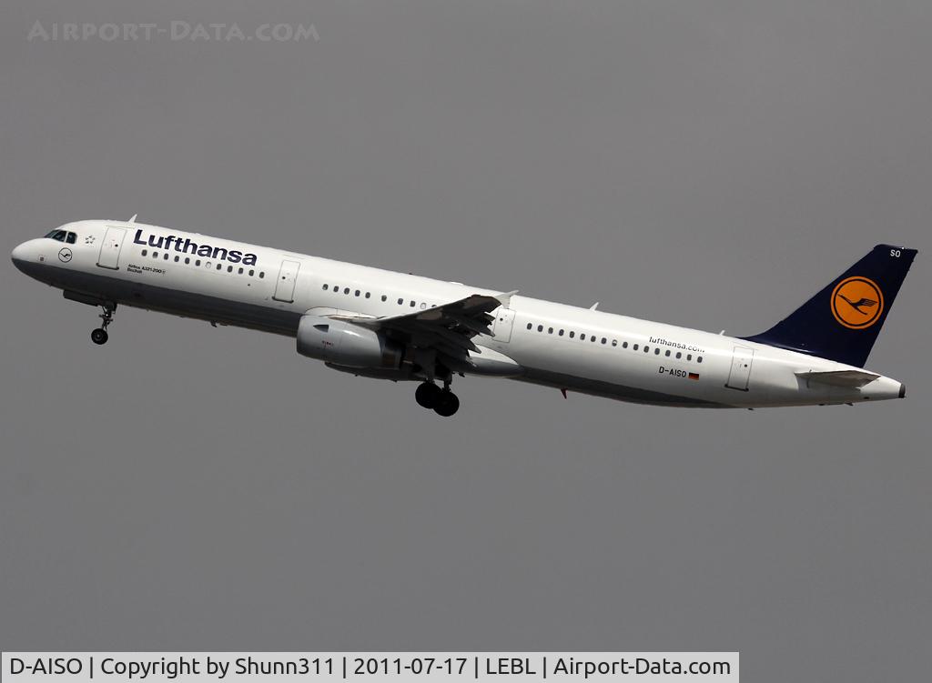 D-AISO, 2008 Airbus A321-231 C/N 3625, Taking off from rwy 25L