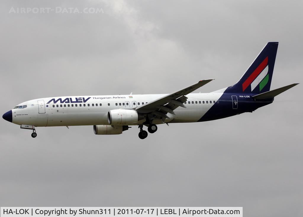 HA-LOK, 2004 Boeing 737-8Q8 C/N 30669, Landing rwy 25R