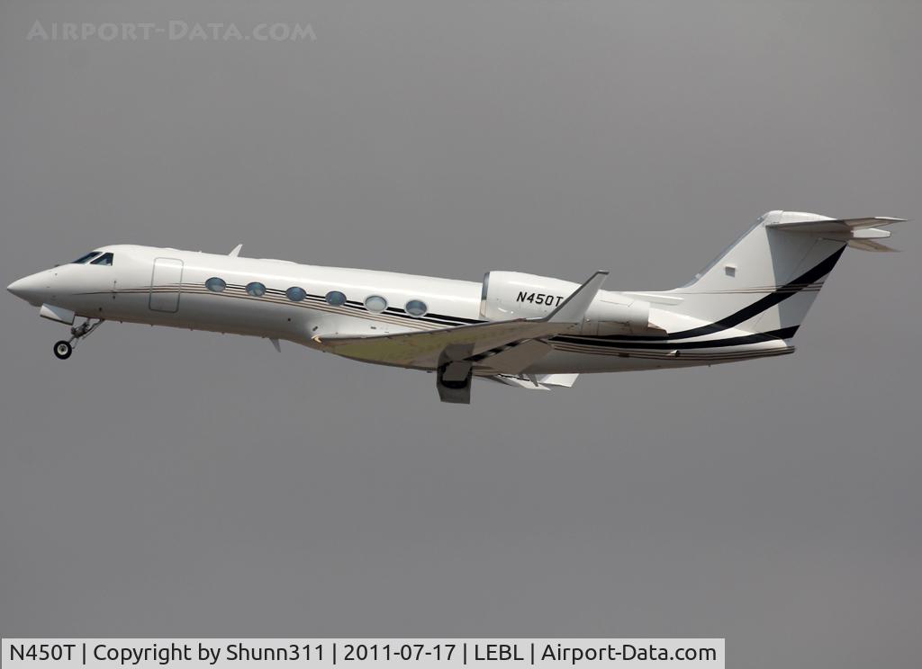 N450T, 2007 Gulfstream Aerospace GIV-X (G450) C/N 4105, Taking off from rwy 25L