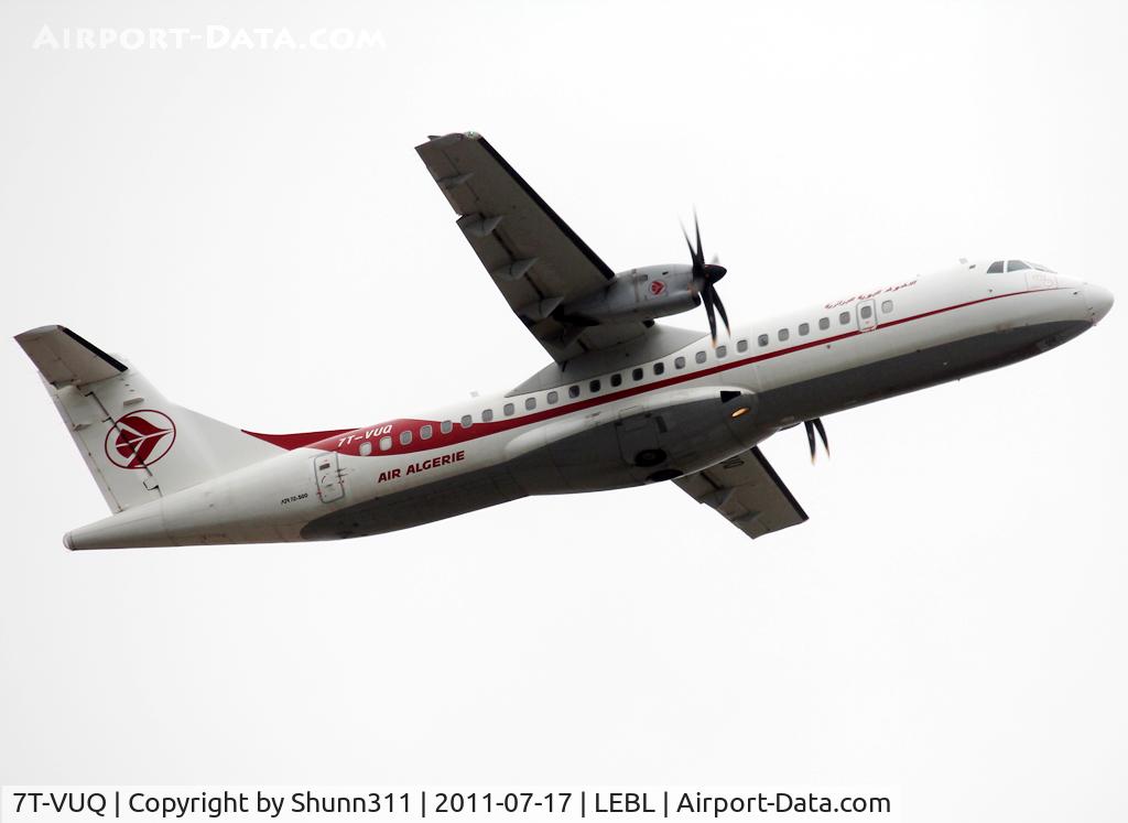 7T-VUQ, 2010 ATR 72-212A C/N 909, Taking off from rwy 07R