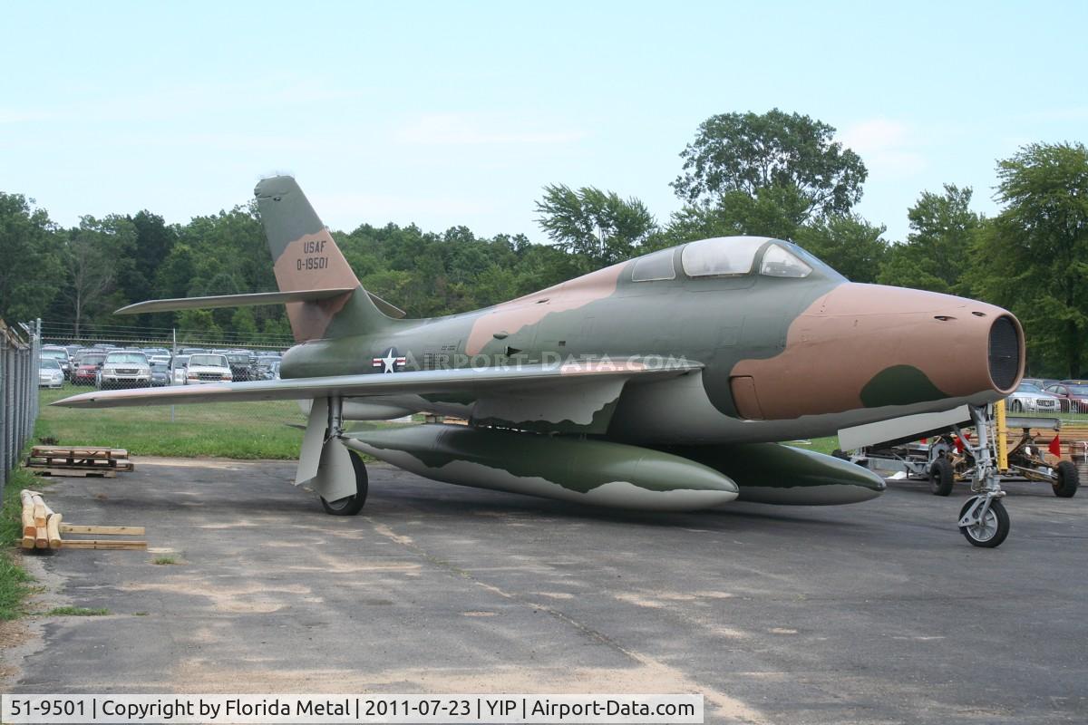 51-9501, 1951 General Motors F-84F Thunderstreak C/N Not found 51-9501, F-84 Thunderstreak