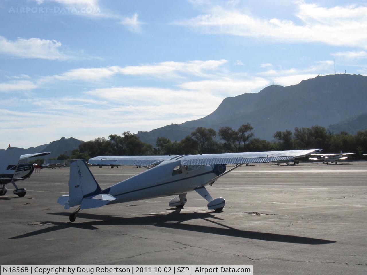 N1856B, Luscombe 8F Silvaire C/N 6283, 1957 Luscombe 8F SILVAIRE, Continental C90 90 Hp
