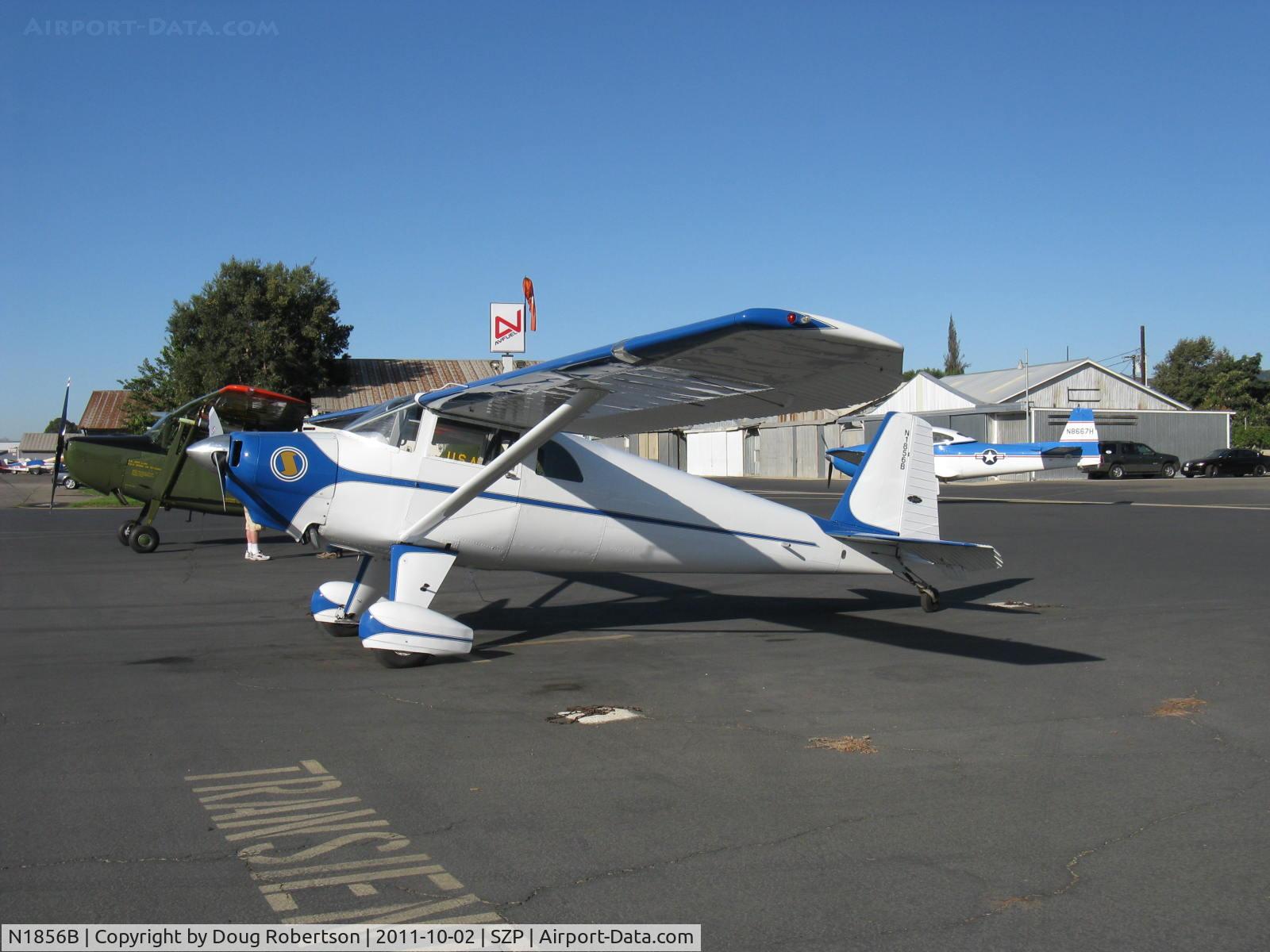 N1856B, Luscombe 8F Silvaire C/N 6283, 1957 Luscombe 8F, Continental C90 90 Hp