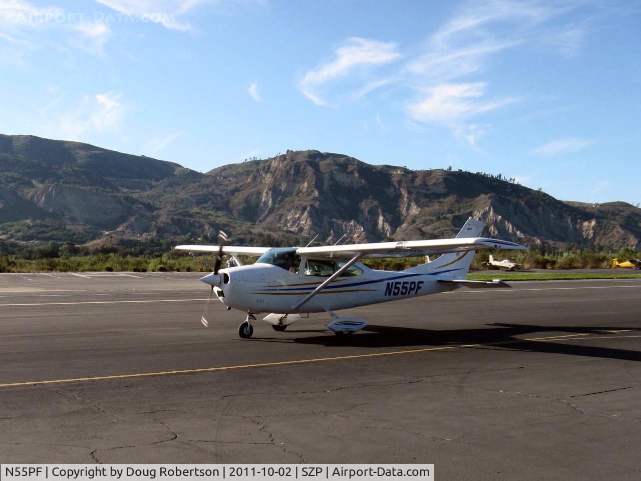 N55PF, 1966 Cessna 182K Skylane C/N 18257888, 1966 Cessna 182K SKYLANE, Continental O-470-S 230 Hp, taxi back
