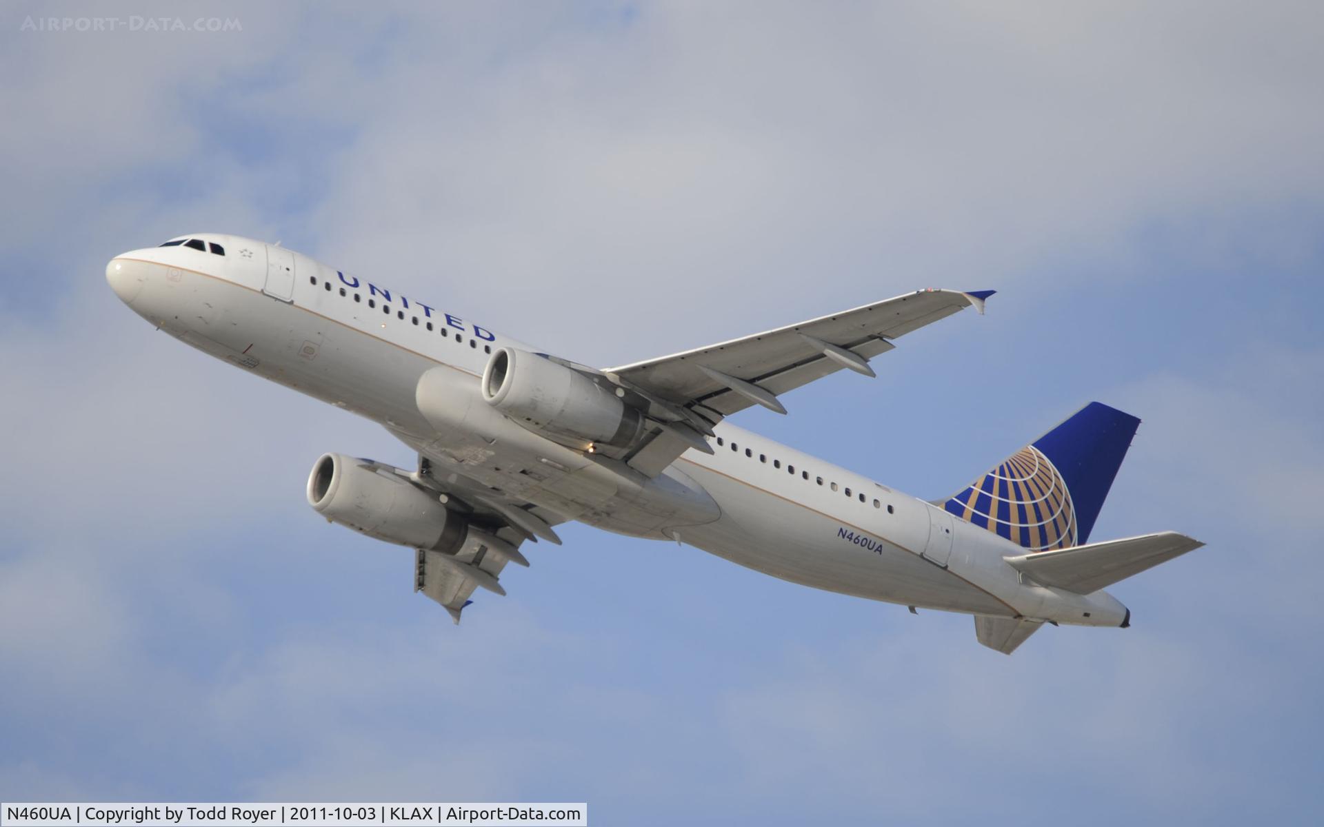 N460UA, 2000 Airbus A320-232 C/N 1248, Departing LAX