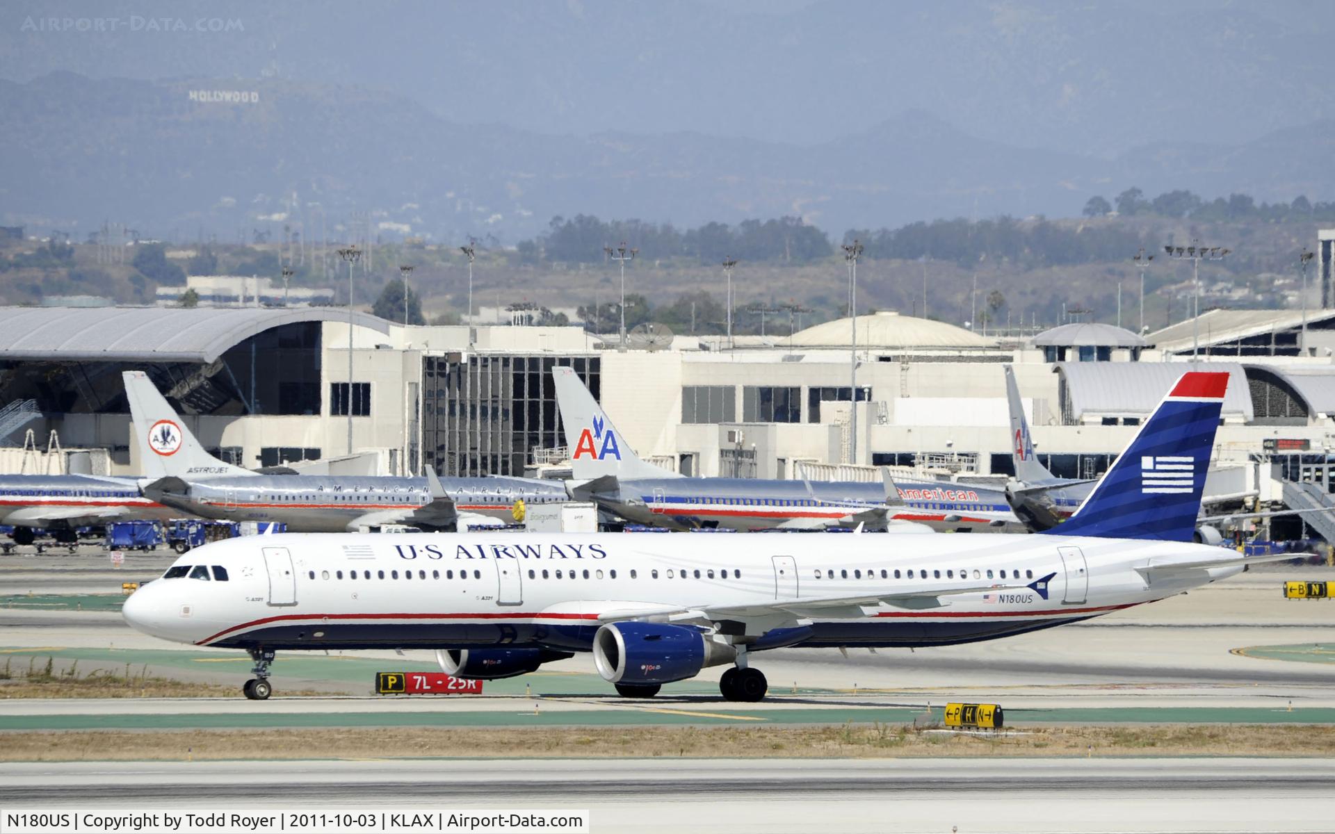 N180US, 2001 Airbus A321-211 C/N 1525, Arriving at LAX