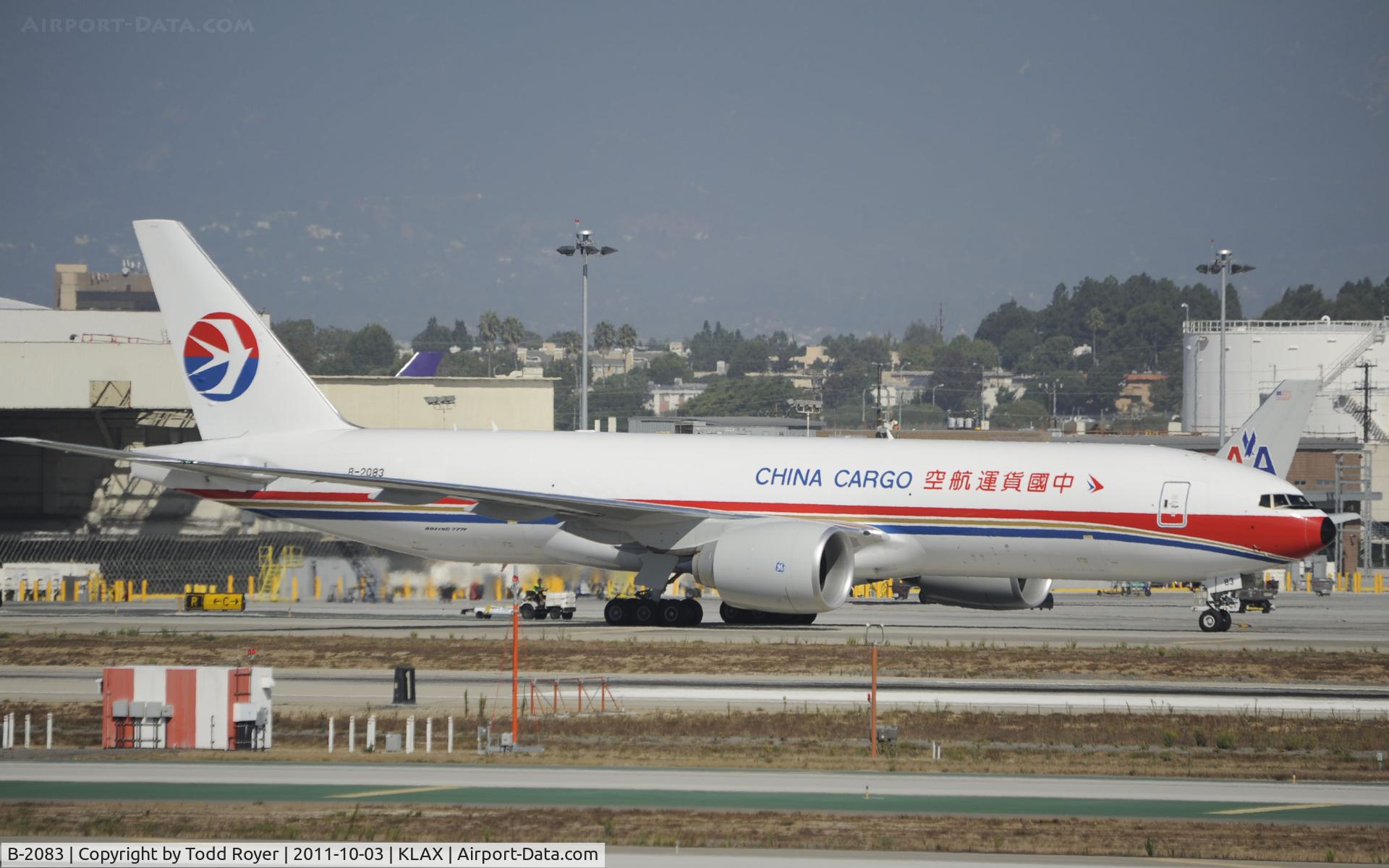 B-2083, 2011 Boeing 777-F6N C/N 37717, Taxiing at LAX