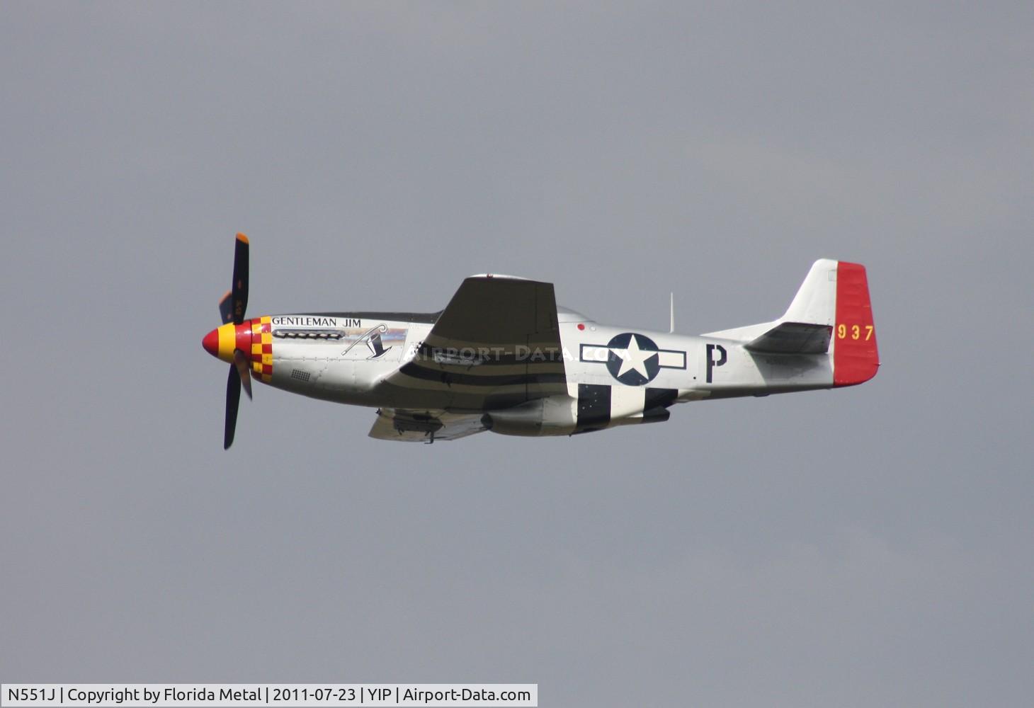 N551J, 1957 North American P-51D Mustang C/N 44-74230, Roush's Gentleman Jim being flown by Jimmy Leeward