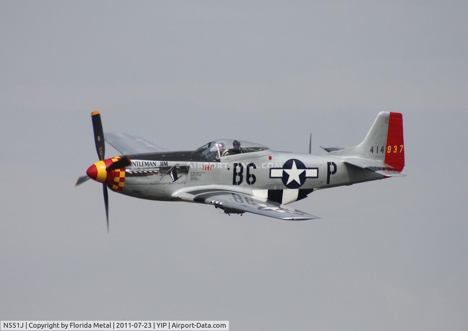 N551J, 1957 North American P-51D Mustang C/N 44-74230, Gentleman Jim being flown by Jimmy Leeward