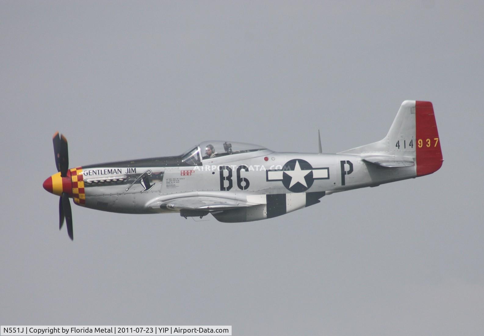 N551J, 1957 North American P-51D Mustang C/N 44-74230, Gentleman Jim flown by Jimmy Leeward