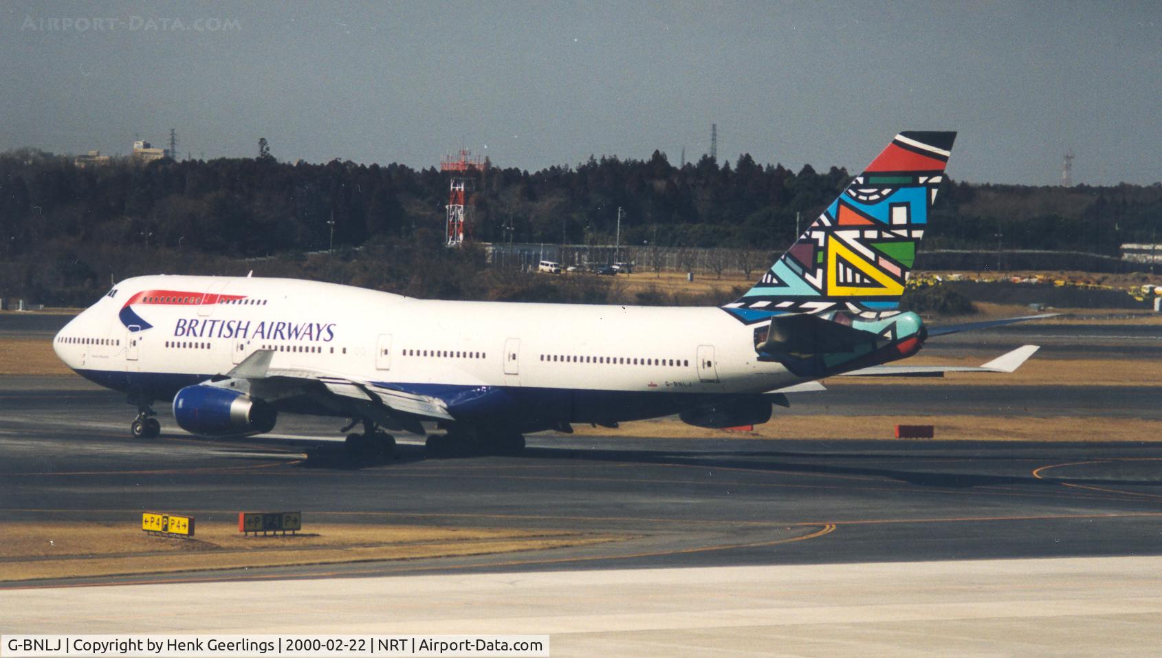 G-BNLJ, 1990 Boeing 747-436 C/N 24052, British Airways. Spcl cs made by Ndebele Martha , South Africa.