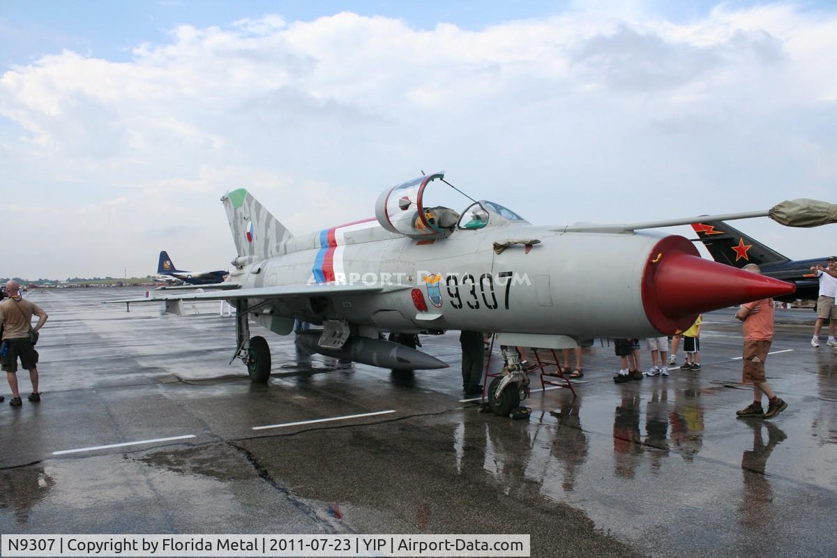 N9307, 1975 Mikoyan-Gurevich MiG-21MF C/N 96004307, Mig-21
