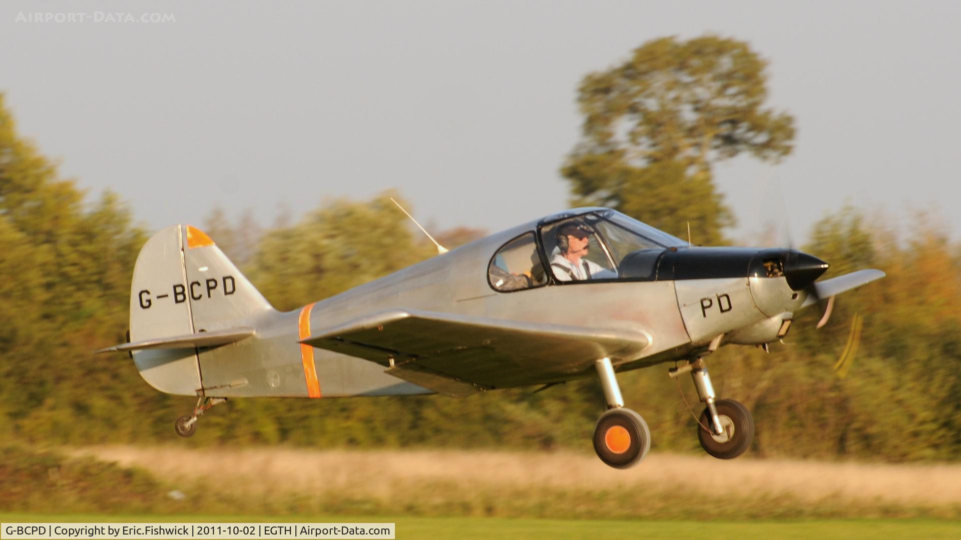 G-BCPD, 1952 CAB GY-201 Minicab C/N 18, 3. G-BCPD departing at Shuttleworth Autumn Air Display, October, 2011