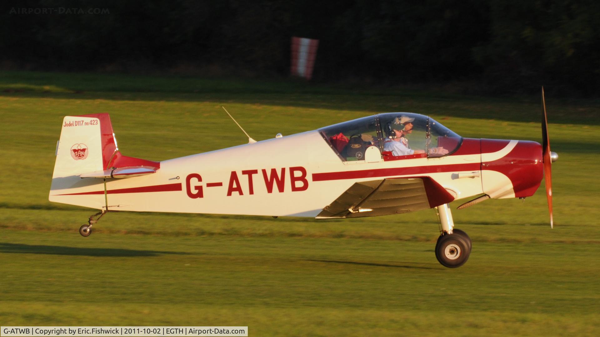 G-ATWB, 1956 SAN Jodel D-117 C/N 423, 2. G-ATWB at Shuttleworth Autumn Air Display, October, 2011