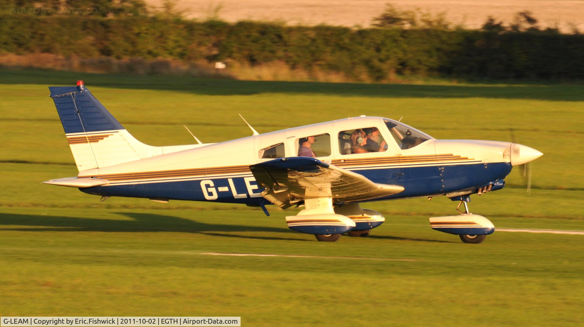 G-LEAM, 1980 Piper PA-28-236 Dakota C/N 28-8011061, 2. G-LEAM departing at Shuttleworth Autumn Air Display October 2011