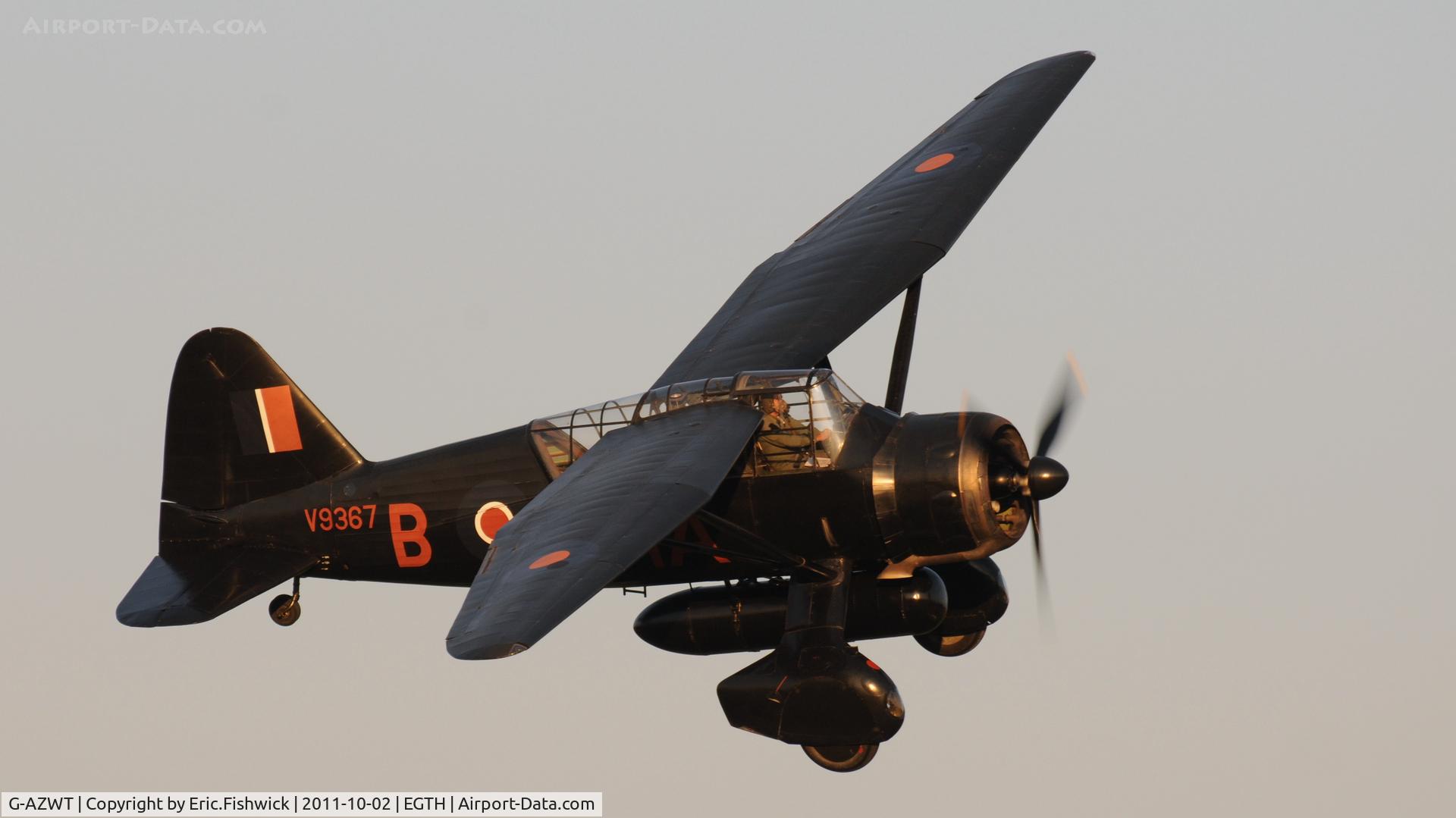 G-AZWT, 1938 Westland Lysander IIIA C/N Y1536, 43. G-AZWT at Shuttleworth Autumn Air Display, October, 2011