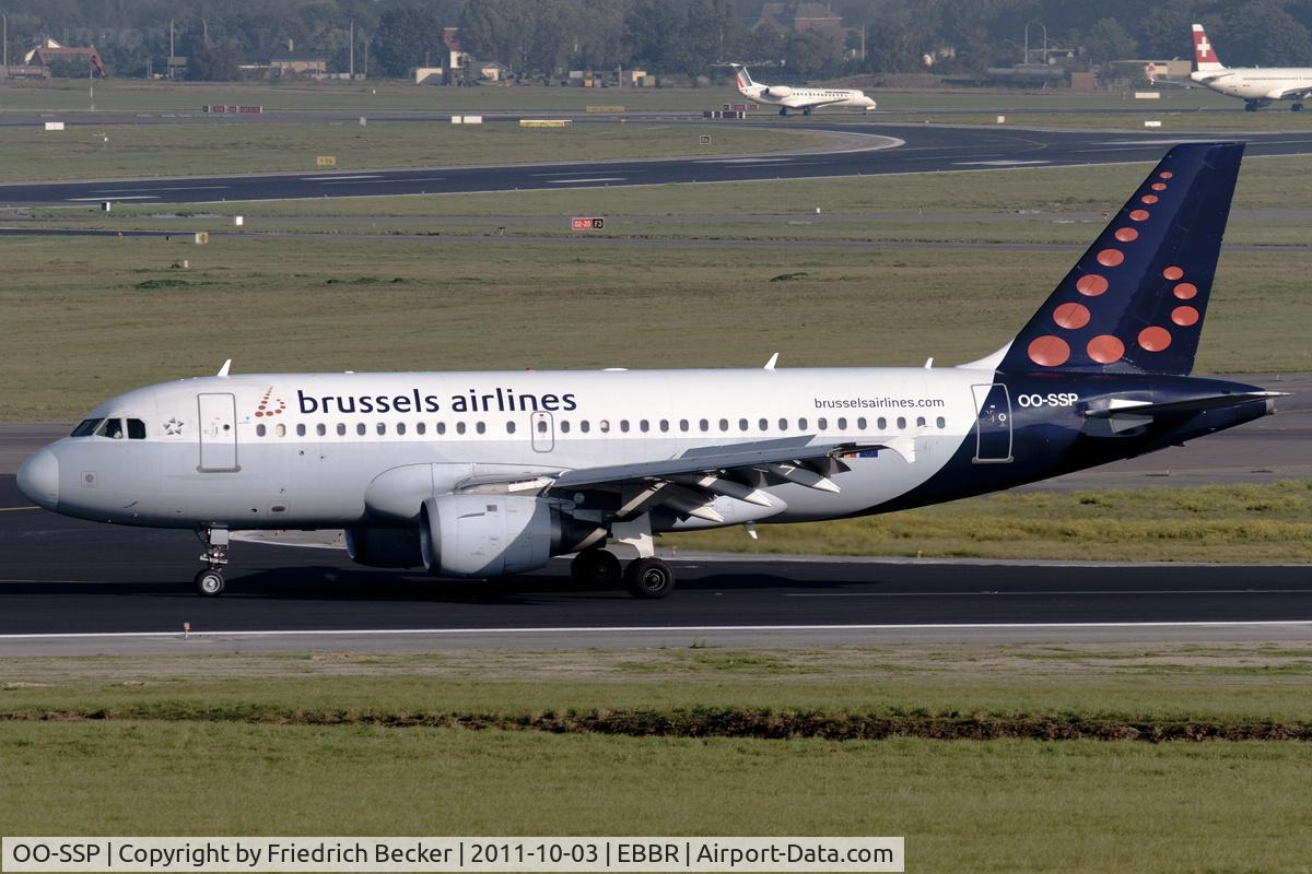 OO-SSP, 1996 Airbus A319-113 C/N 644, decelerating after touchdown