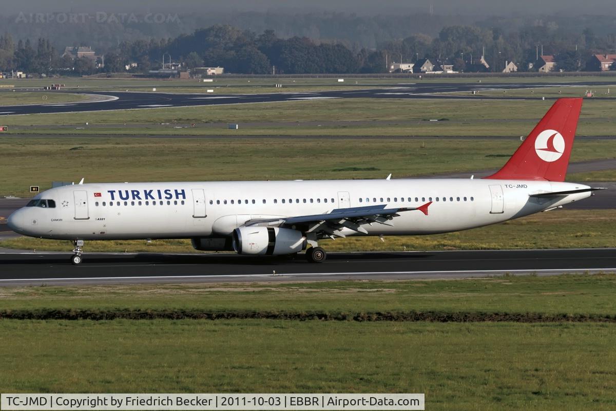 TC-JMD, 1998 Airbus A321-231 C/N 810, decelerating after touchdown