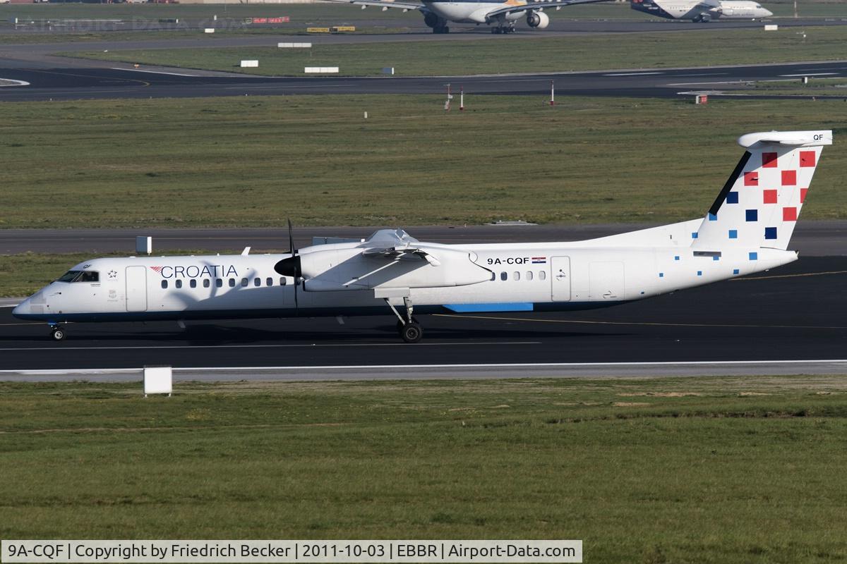 9A-CQF, 2010 De Havilland Canada DHC-8-402Q Dash 8 C/N 4301, decelerating after touchdown