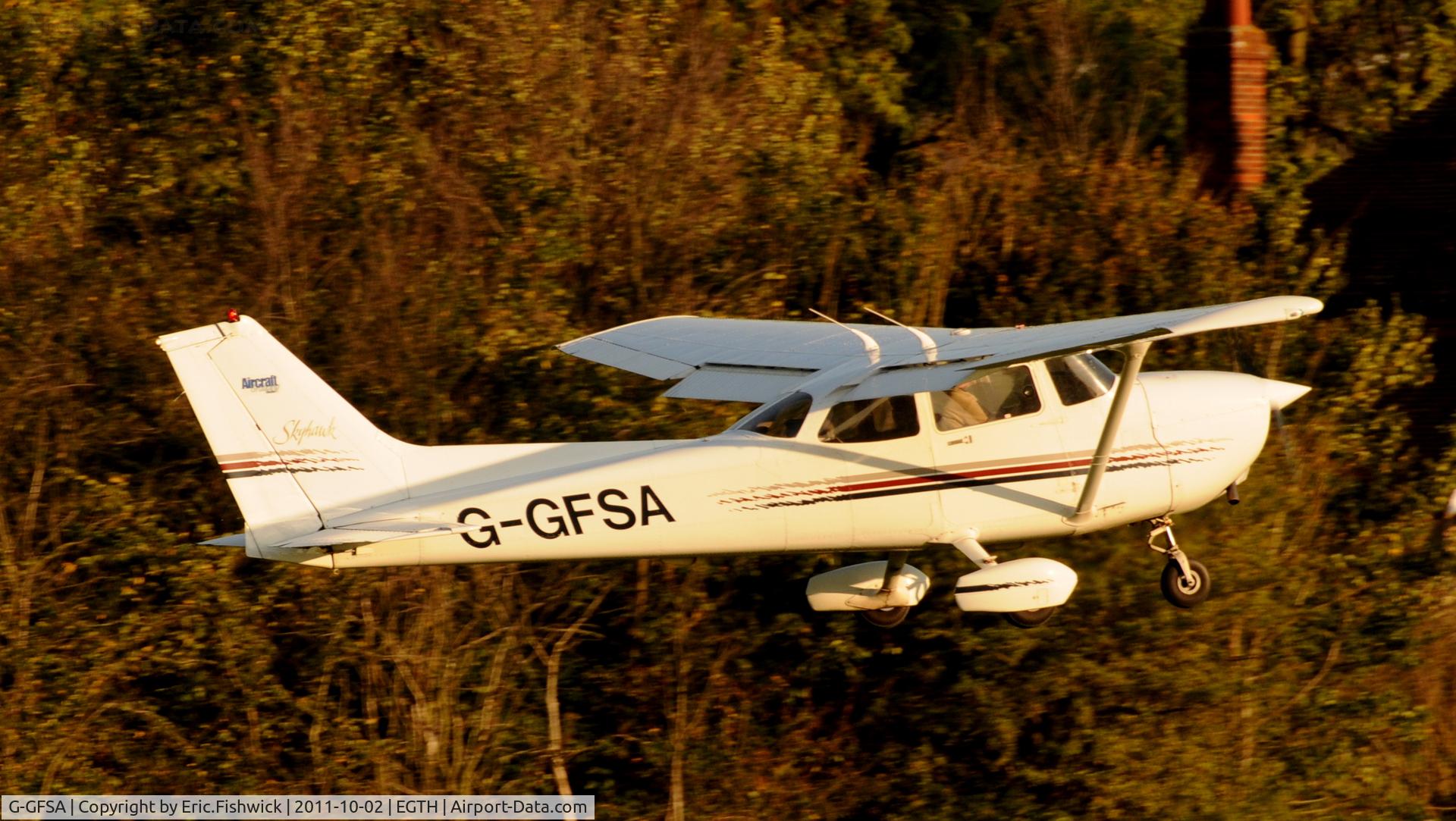 G-GFSA, 1997 Cessna 172R Skyhawk C/N 17280221, 4. G-GFSA departing Shuttleworth Autumn Air Display, October, 2011