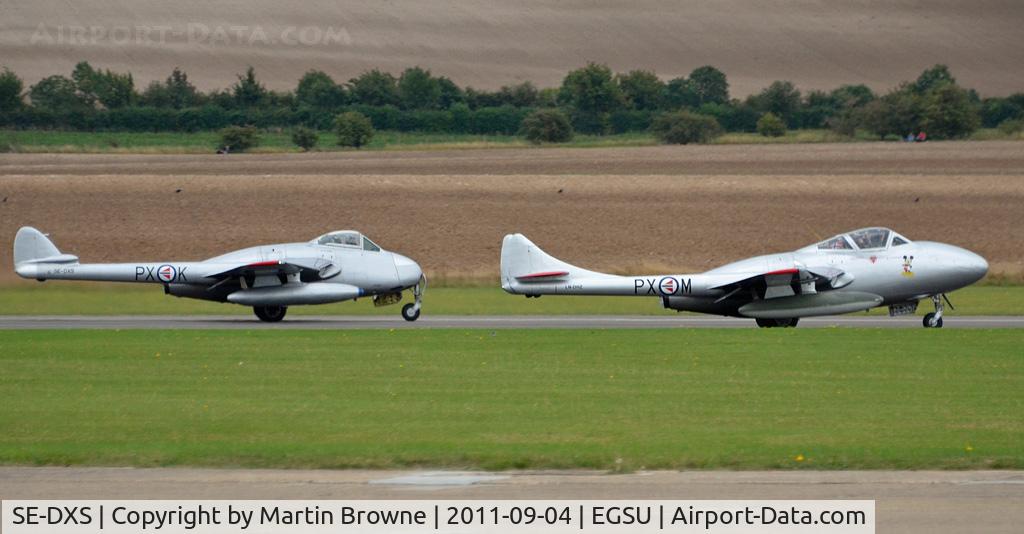 SE-DXS, 1952 De Havilland (FFA) DH-100 Vampire FB6 C/N 705, SHOT AT DUXFORD