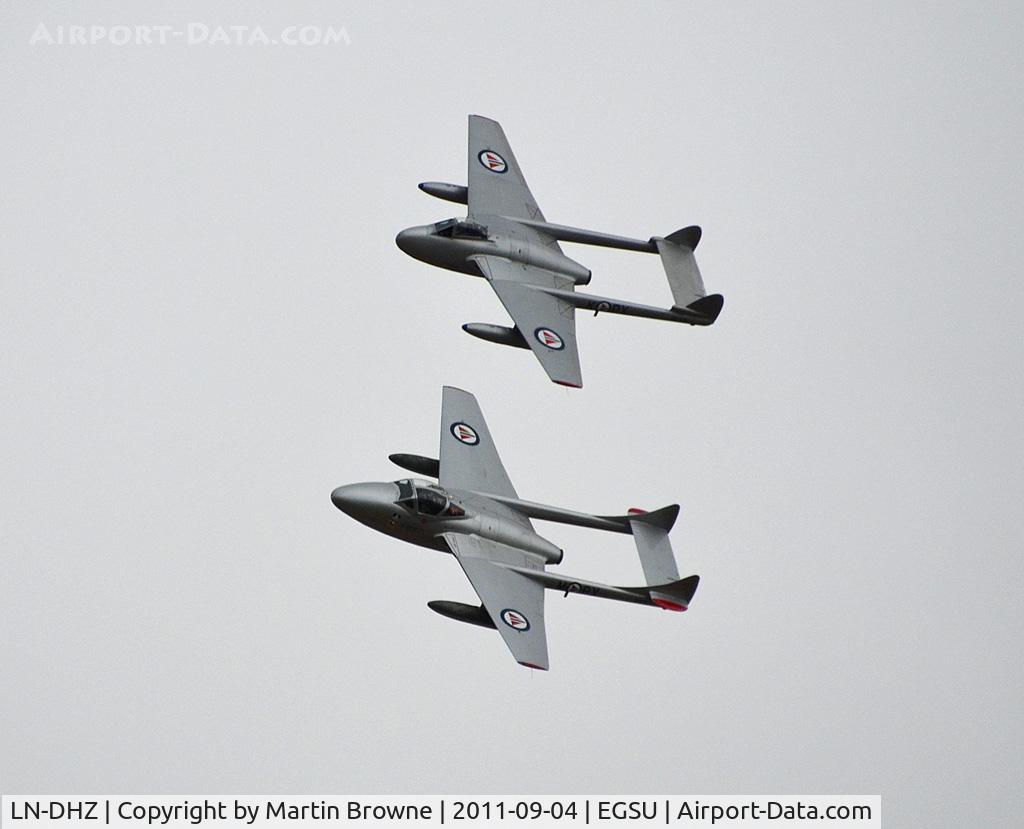 LN-DHZ, 1959 De Havilland (F+W Emmen) Vampire T55 (DH-115) C/N 990, SHOT AT DUXFORD