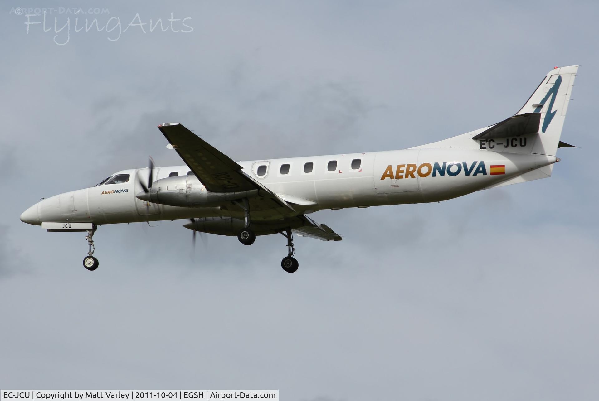 EC-JCU, 1987 Fairchild SA-227AC Metro III C/N AC-679B, Arriving at EGSH.