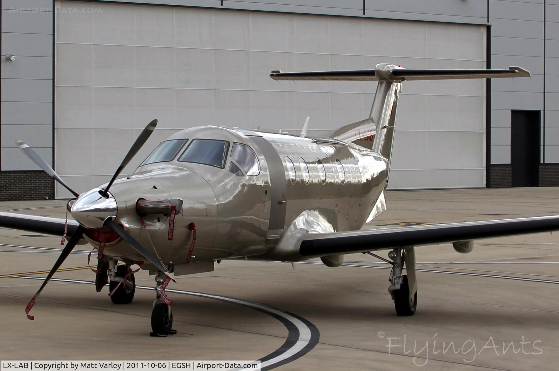 LX-LAB, 2003 Pilatus PC-12/45 C/N 531, On stand at Saxon Air.