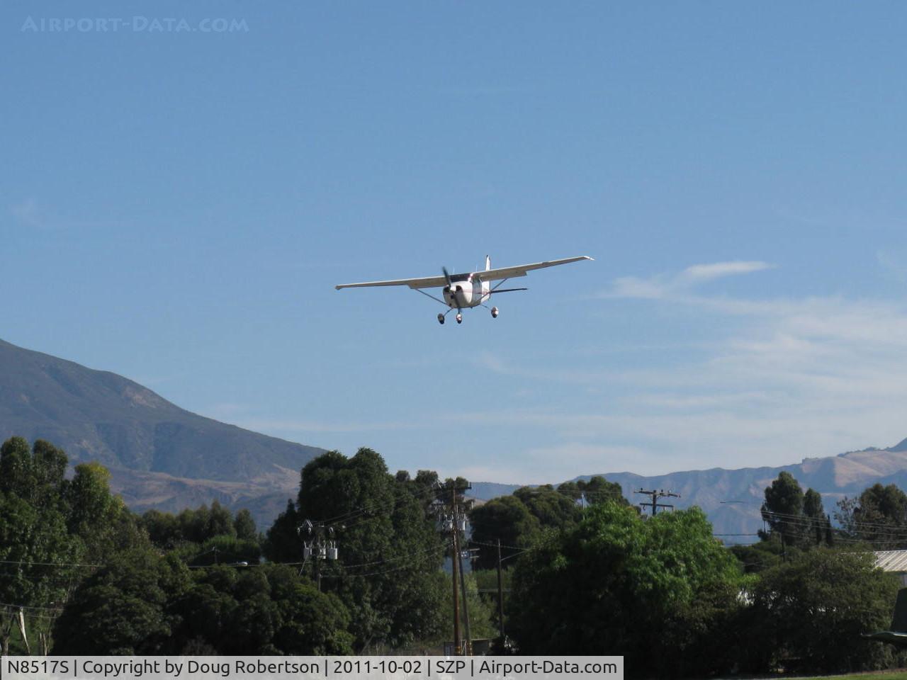 N8517S, 1965 Cessna 182H Skylane C/N 18256617, 1965 Cessna 182H SKYLANE, Continental O-470 230 Hp, on final Rwy 22