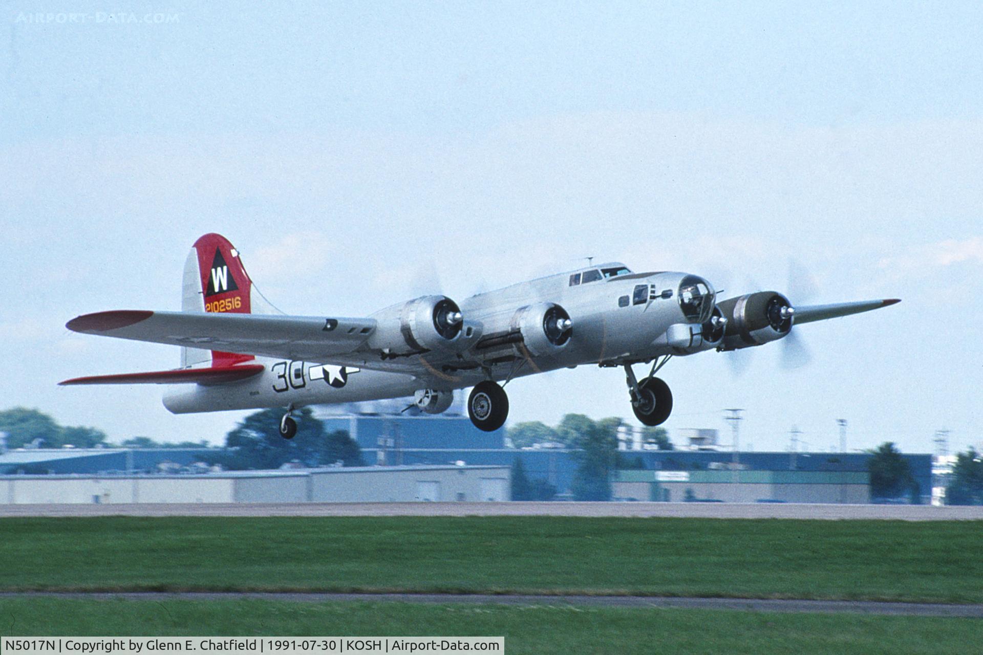 N5017N, 1944 Lockheed/Vega (Boeing) B-17G-105-VE Flying Fortress C/N 8649, Departing for the bomber flight