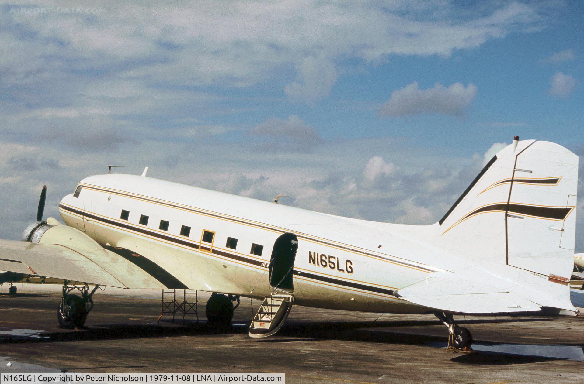 N165LG, 1942 Douglas DC-3-G202A (C-49J) C/N 6314, This C-49J of Florida Airmotive was seen at Palm Beach County Park in November 1979.