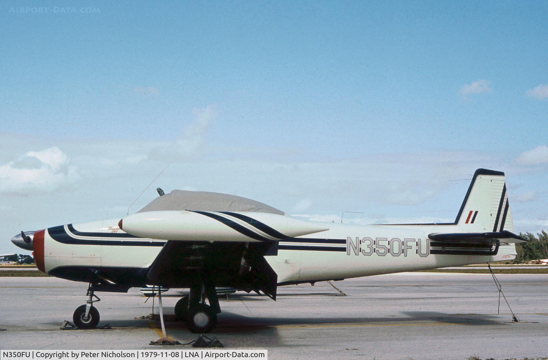 N350FU, 1951 Ryan Navion F C/N NAV-4-2287BF, Navion F as seen at Palm Beach County Park in November 1979.
