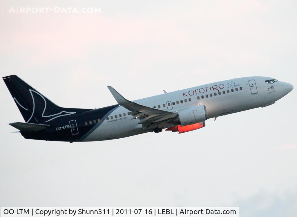 OO-LTM, 1991 Boeing 737-3M8 C/N 25070, Taking off from rwy 07R