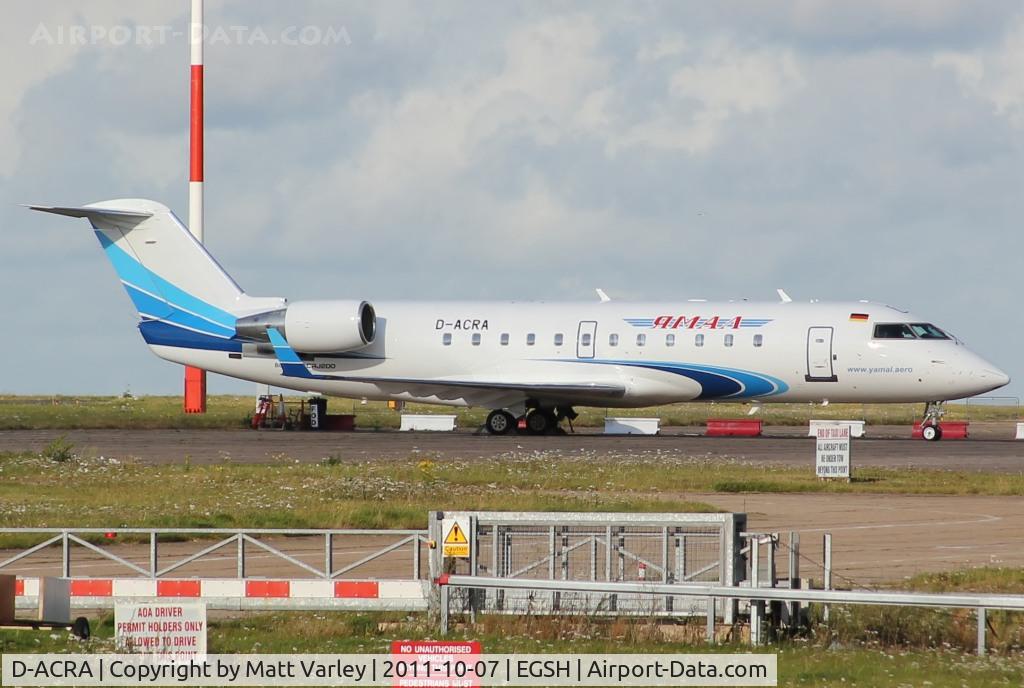 D-ACRA, Canadair CRJ-200ER (CL-600-2B19) C/N 7567, Fresh out of spray in Yamal Airlines C/S.(VQ-BPD)