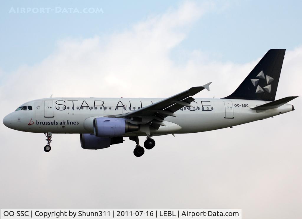 OO-SSC, 1999 Airbus A319-112 C/N 1086, Landing rwy 25R
