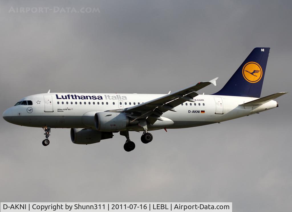 D-AKNI, 1999 Airbus A319-112 C/N 1016, Landing rwy 25R