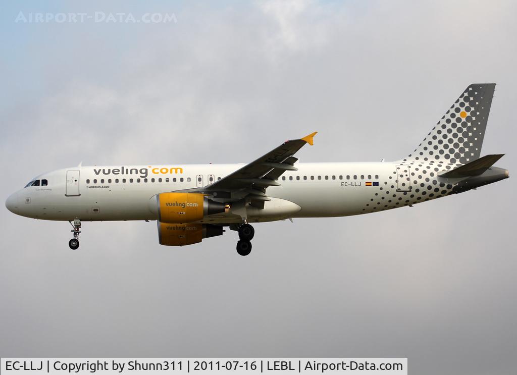 EC-LLJ, 2011 Airbus A320-214 C/N 4661, Landing rwy 25R