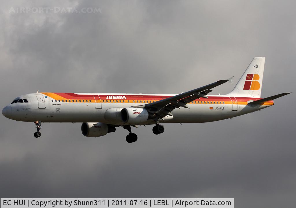 EC-HUI, 1999 Airbus A321-211 C/N 1027, Landing rwy 25R